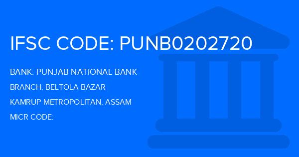 Punjab National Bank (PNB) Beltola Bazar Branch IFSC Code