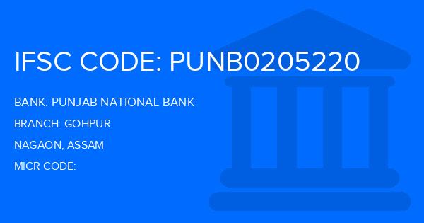 Punjab National Bank (PNB) Gohpur Branch IFSC Code