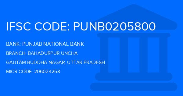 Punjab National Bank (PNB) Bahadurpur Uncha Branch IFSC Code