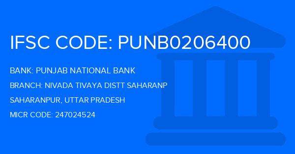 Punjab National Bank (PNB) Nivada Tivaya Distt Saharanp Branch IFSC Code