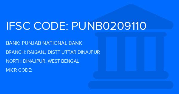 Punjab National Bank (PNB) Raiganj Distt Uttar Dinajpur Branch IFSC Code