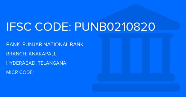 Punjab National Bank (PNB) Anakapalli Branch IFSC Code