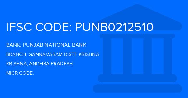 Punjab National Bank (PNB) Gannavaram Distt Krishna Branch IFSC Code