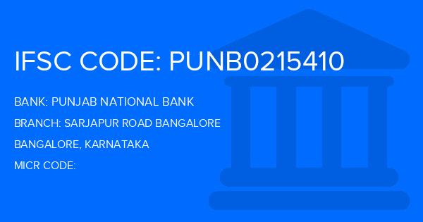 Punjab National Bank (PNB) Sarjapur Road Bangalore Branch IFSC Code