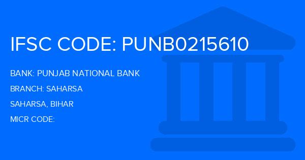Punjab National Bank (PNB) Saharsa Branch IFSC Code