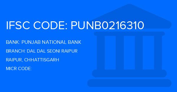 Punjab National Bank (PNB) Dal Dal Seoni Raipur Branch IFSC Code