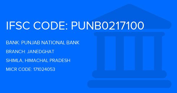 Punjab National Bank (PNB) Janedghat Branch IFSC Code