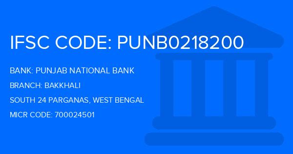 Punjab National Bank (PNB) Bakkhali Branch IFSC Code