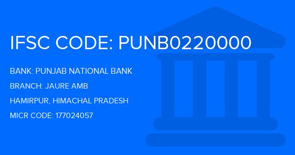 Punjab National Bank (PNB) Jaure Amb Branch IFSC Code