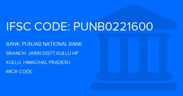 Punjab National Bank (PNB) Jarri Distt Kullu Hp Branch IFSC Code