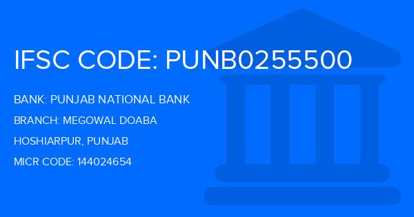 Punjab National Bank (PNB) Megowal Doaba Branch IFSC Code
