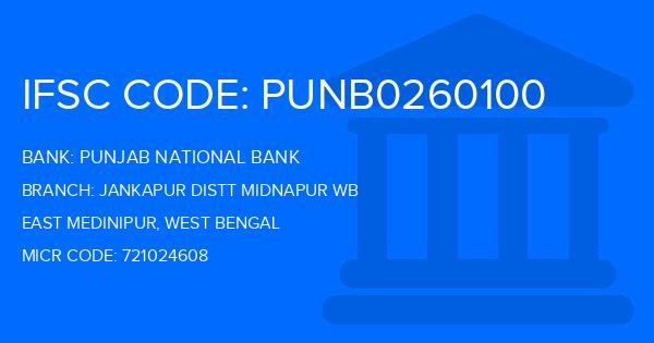Punjab National Bank (PNB) Jankapur Distt Midnapur Wb Branch IFSC Code