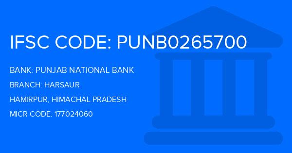 Punjab National Bank (PNB) Harsaur Branch IFSC Code