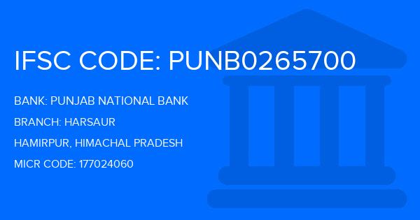 Punjab National Bank (PNB) Harsaur Branch IFSC Code