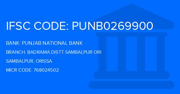 Punjab National Bank (PNB) Badrama Distt Sambalpur Ori Branch IFSC Code