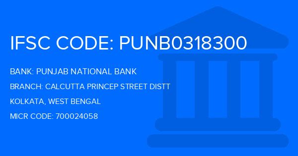 Punjab National Bank (PNB) Calcutta Princep Street Distt Branch IFSC Code