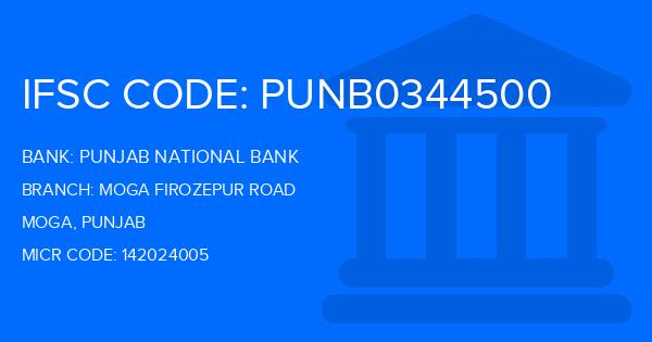 Punjab National Bank (PNB) Moga Firozepur Road Branch IFSC Code