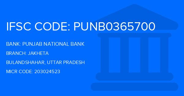 Punjab National Bank (PNB) Jakheta Branch IFSC Code