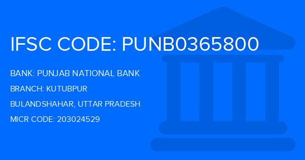 Punjab National Bank (PNB) Kutubpur Branch IFSC Code