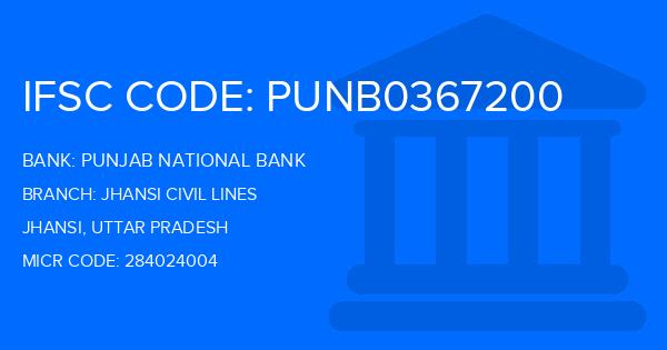 Punjab National Bank (PNB) Jhansi Civil Lines Branch IFSC Code