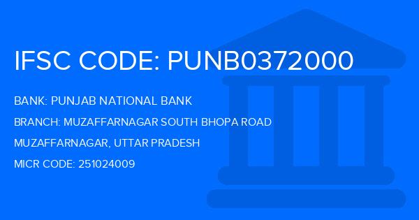 Punjab National Bank (PNB) Muzaffarnagar South Bhopa Road Branch IFSC Code