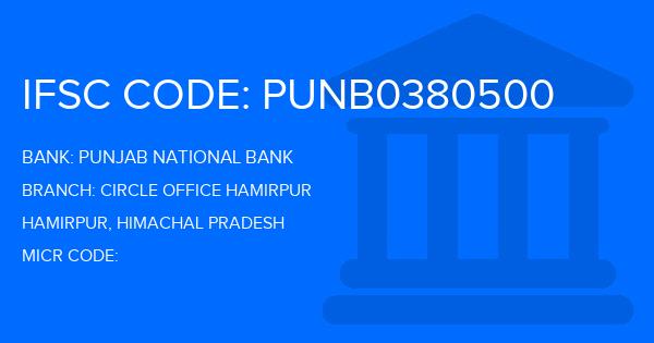 Punjab National Bank (PNB) Circle Office Hamirpur Branch IFSC Code