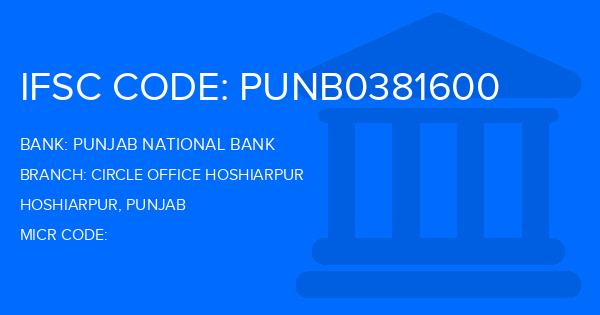 Punjab National Bank (PNB) Circle Office Hoshiarpur Branch IFSC Code