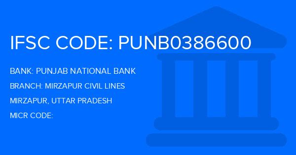 Punjab National Bank (PNB) Mirzapur Civil Lines Branch IFSC Code