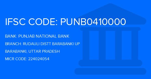 Punjab National Bank (PNB) Rudauli Distt Barabanki Up Branch IFSC Code