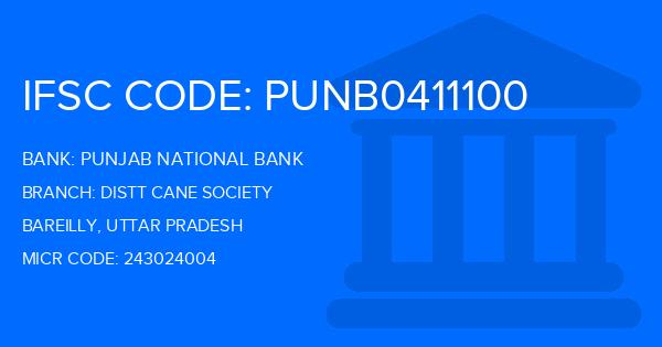 Punjab National Bank (PNB) Distt Cane Society Branch IFSC Code