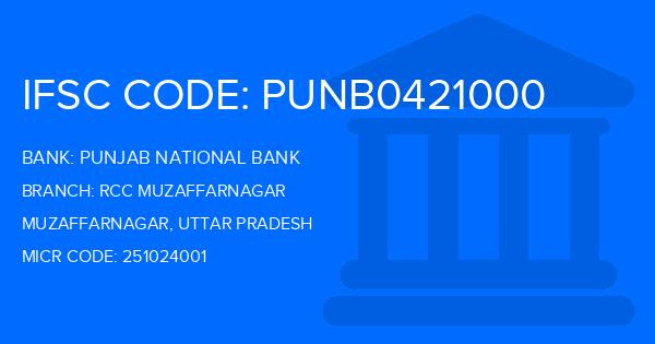 Punjab National Bank (PNB) Rcc Muzaffarnagar Branch IFSC Code