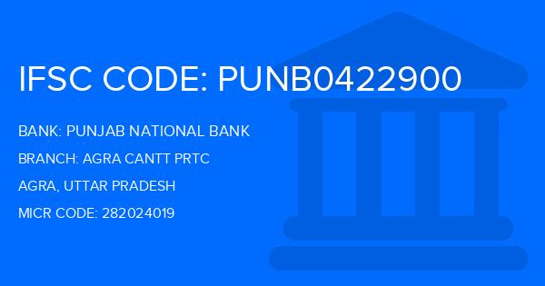 Punjab National Bank (PNB) Agra Cantt Prtc Branch IFSC Code