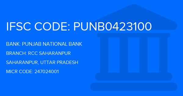 Punjab National Bank (PNB) Rcc Saharanpur Branch IFSC Code