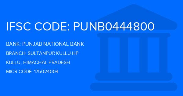 Punjab National Bank (PNB) Sultanpur Kullu Hp Branch IFSC Code