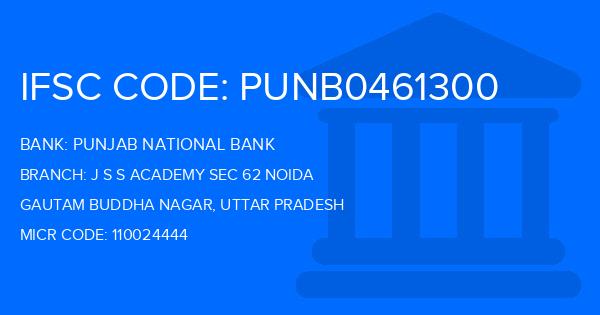 Punjab National Bank (PNB) J S S Academy Sec 62 Noida Branch IFSC Code