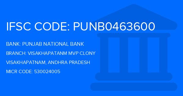 Punjab National Bank (PNB) Visakhapatanm Mvp Clony Branch IFSC Code