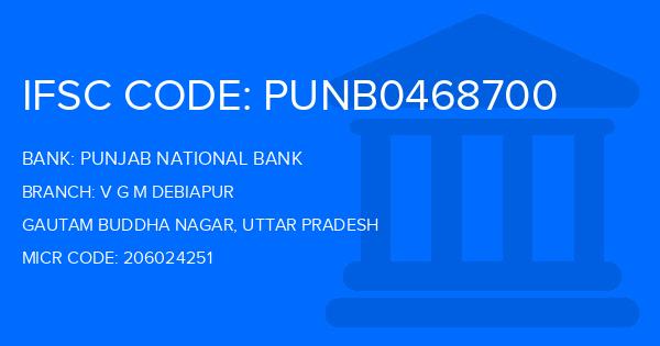 Punjab National Bank (PNB) V G M Debiapur Branch IFSC Code