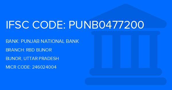 Punjab National Bank (PNB) Rbd Bijnor Branch IFSC Code