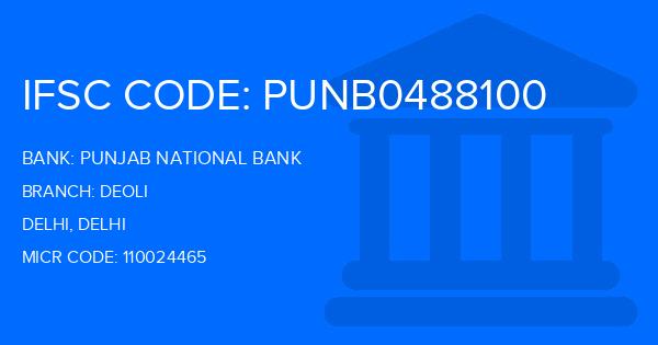 Punjab National Bank (PNB) Deoli Branch IFSC Code