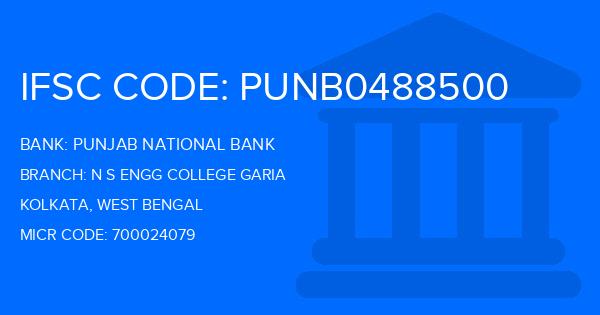 Punjab National Bank (PNB) N S Engg College Garia Branch IFSC Code