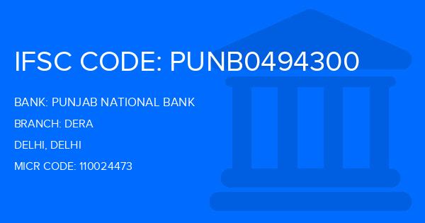 Punjab National Bank (PNB) Dera Branch IFSC Code