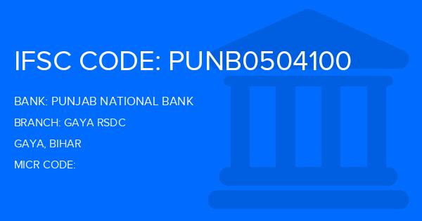 Punjab National Bank (PNB) Gaya Rsdc Branch IFSC Code