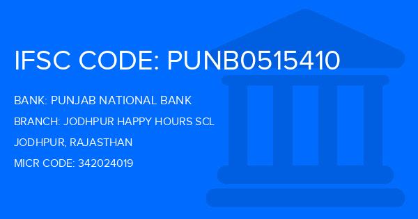 Punjab National Bank (PNB) Jodhpur Happy Hours Scl Branch IFSC Code