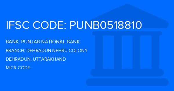 Punjab National Bank (PNB) Dehradun Nehru Colony Branch IFSC Code