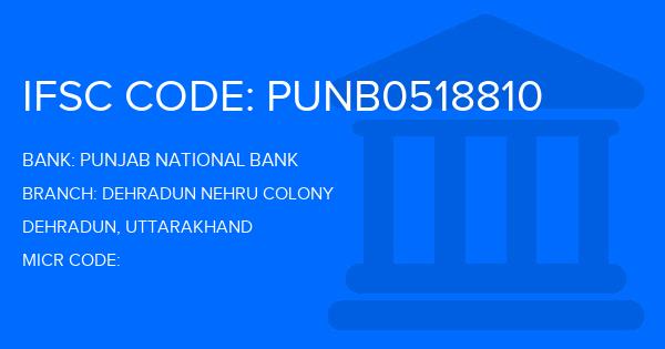 Punjab National Bank (PNB) Dehradun Nehru Colony Branch IFSC Code