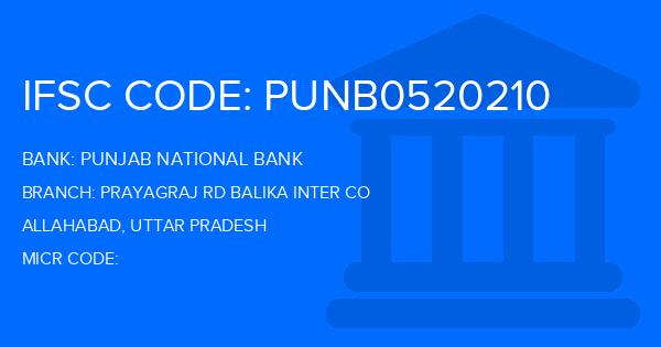 Punjab National Bank (PNB) Prayagraj Rd Balika Inter Co Branch IFSC Code
