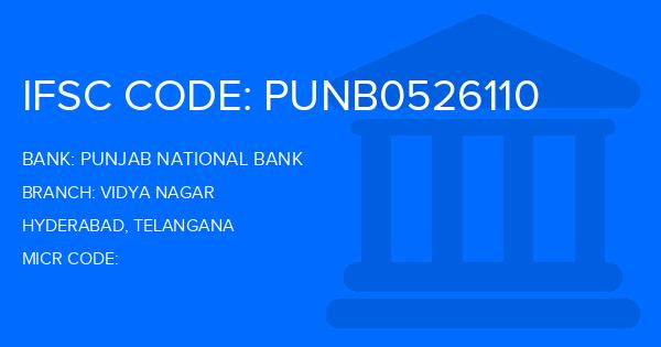 Punjab National Bank (PNB) Vidya Nagar Branch IFSC Code
