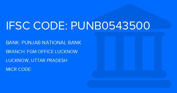 Punjab National Bank (PNB) Fgm Office Lucknow Branch IFSC Code