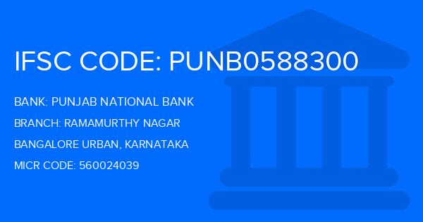 Punjab National Bank (PNB) Ramamurthy Nagar Branch IFSC Code