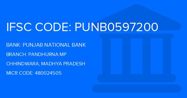 Punjab National Bank (PNB) Pandhurna Mp Branch IFSC Code